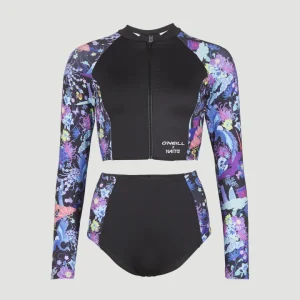 O'Neill x Naito Raglan Sleeve Surf Swimsuit Set | Black Blossom