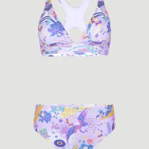 O'Neill x Naito Hyperfreak Long Triangle Bikini Set | Purple Blossom