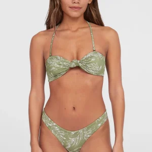 Ensemble de bikinis Knot Bandeau Matira | Green Textured Jungle