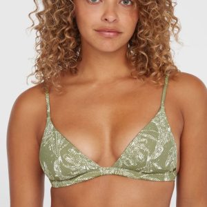 Haut de bikini Seaside Tri | Green Textured Jungle