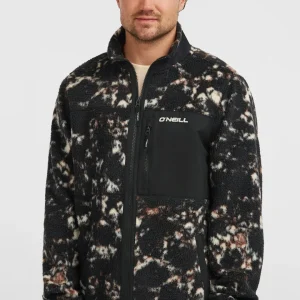 Polaire à poils longs et zip intégral Must-Have | Black/Beige Quarry