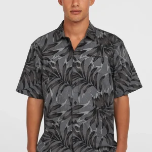 Chemise Print | Black Dipped Leaves