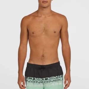 Short de bain Cali Stripe 16 | Green/Black Upside Down Clean