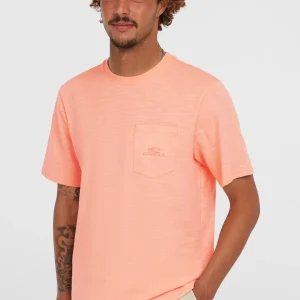 T-shirt Slub Chest Pocket | Coral Pop