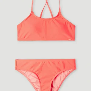 Ensemble bikini brassière Essentials | Neon Coral