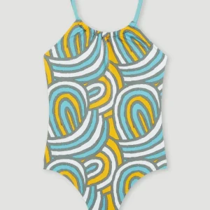 Maillot une pièce Mix and Match Cali | Blue Rainbow Stripe