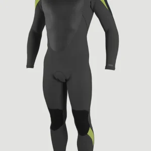Epic 4/3mm Back Zip Full Wetsuit | BLACK/GUNMETAL/DAYGLO