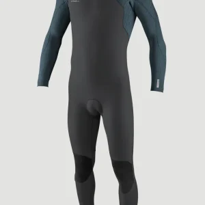 Hyperfreak Plus 3/2mm Chest Zip Full Wetsuit | GUN METAL/CADET BLUE