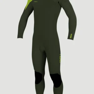 Hyperfreak Plus 4/3mm Chest Zip Full Wetsuit | Dark Green