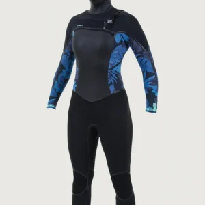 Psycho Tech 6/4mm Chest Zip Hood Full Wetsuit | Black