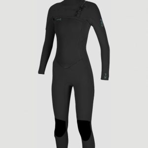 Epic 6/5/4mm Chest Zip Full Wetsuit with Hood | BLACK/BLACK