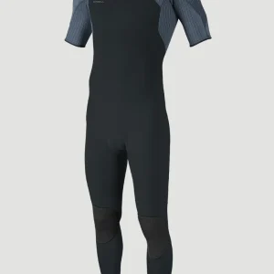 Hyperfreak 2mm Chest Zip Shortsleeve Full Wetsuit | GUN METAL/CADET BLUE