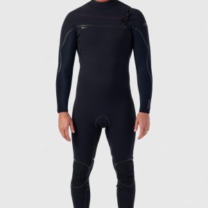 Hyperfreak Fire 3/2+mm Chest Zip Full Wetsuit | BLACK/BLACK