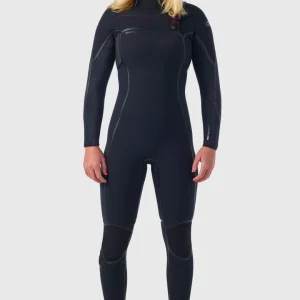 Hyperfreak Fire 4/3+mm Chest Zip Full Wetsuit | BLACK/BLACK