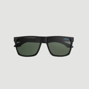 Blue Lyn Sunglasses | MATTE BLACK/ GREEN RETRO PRINT