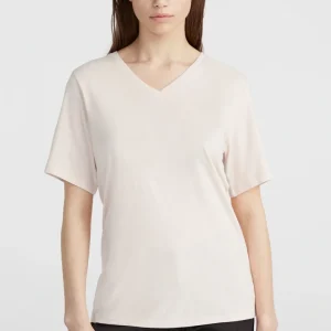 T-shirt Essentials à col V | Peach Whip