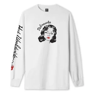 Tee Shirt Manche Longue HUF Delincuente White