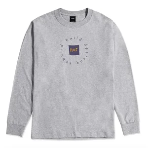 Tee Shirt Manche Longue HUF Rebuild Gris