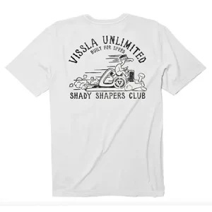 Tee Shirt Vissla Shady Shaper Club Pkt Blanc