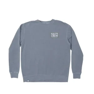 Sweat Salty Crew Deckhand Overdyed Crew Fleece Bleu