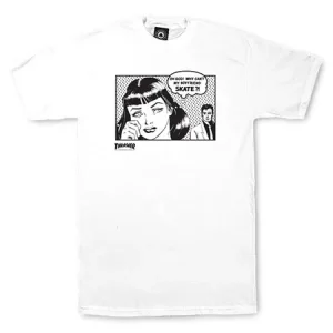 Tee Shirt Trasher Boyfriend Blanc